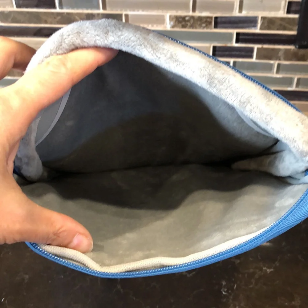 Chambray blue Laptop or tablet case with handle‎ 13” x 9”